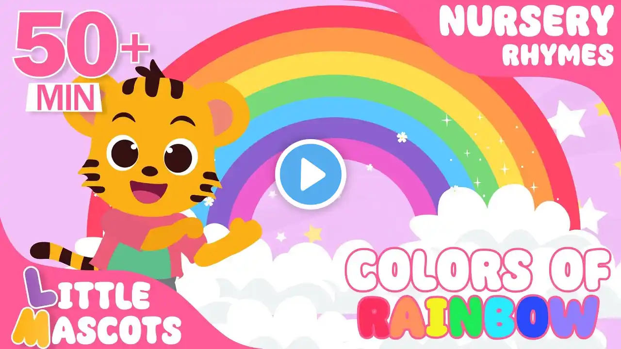 🌈Colors Of The Rainbow + Color Song + more Little Mascots Nursery Rhymes & Kids Songs