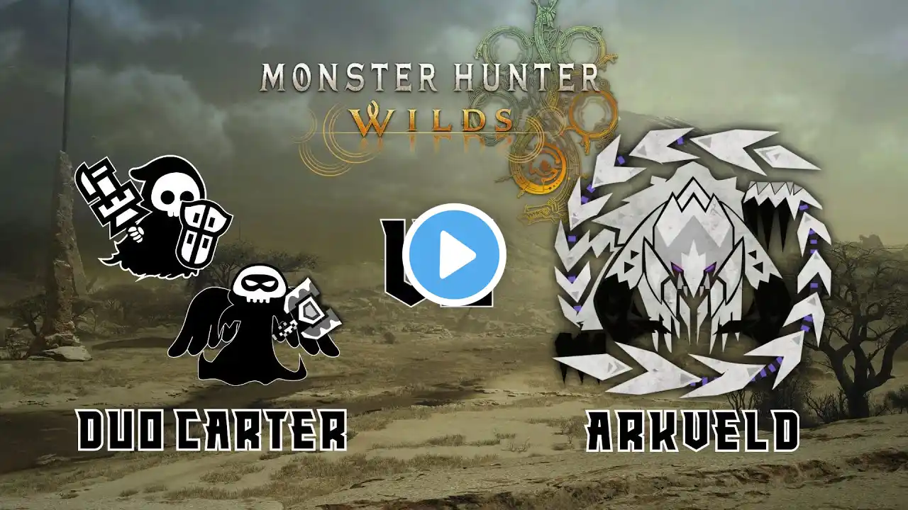 GUNLANCE GAMEPLAY, DUO CARTER VS TEMPERED ARKVELD | MONSTER HUNTER WILDS