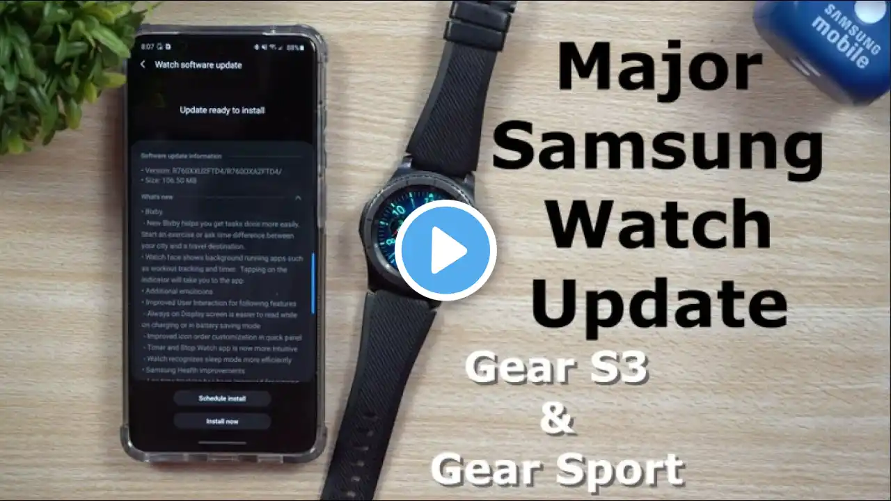 Major Update For Samsung Watches - Brings Galaxy Watch Active 2 Features (Gear S3 & Gear Sport)