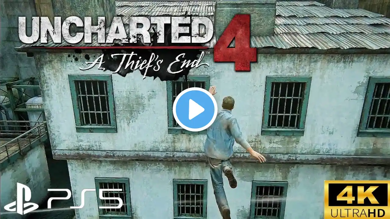 (PS5) UNCHARTED 4 Prison Escape scene | The Most ICONIC Mission in Uncharted EVER part 2 [4k 60FPS]