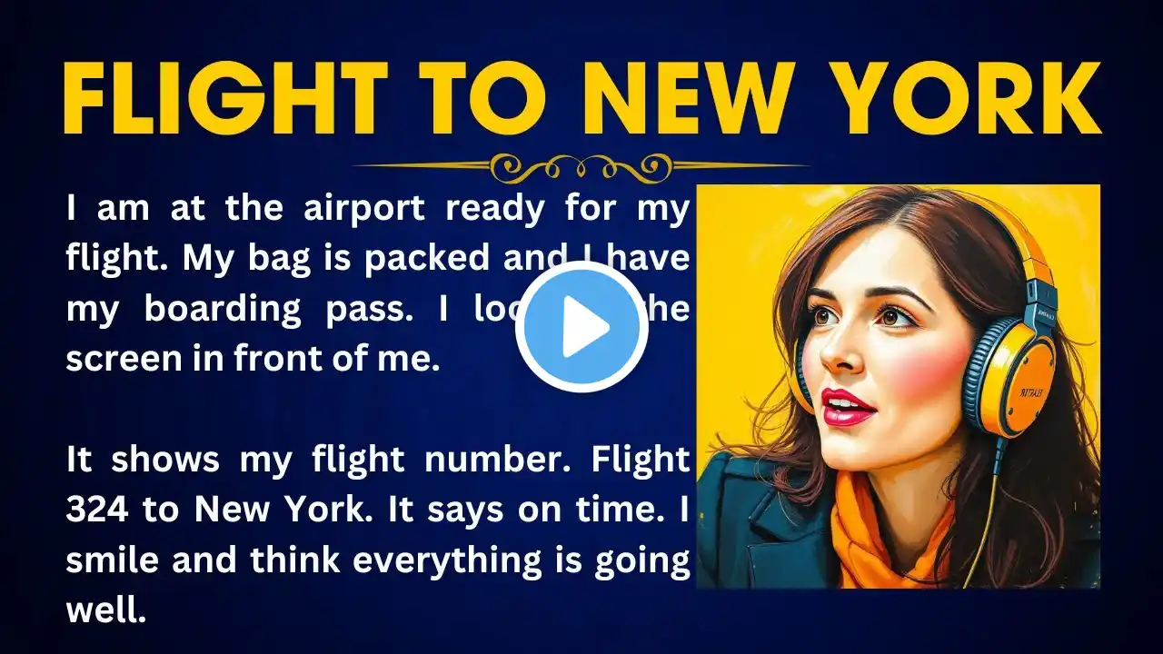 Flight to the New York! || Learn English Through Story || Graded Reader || Improve Your English