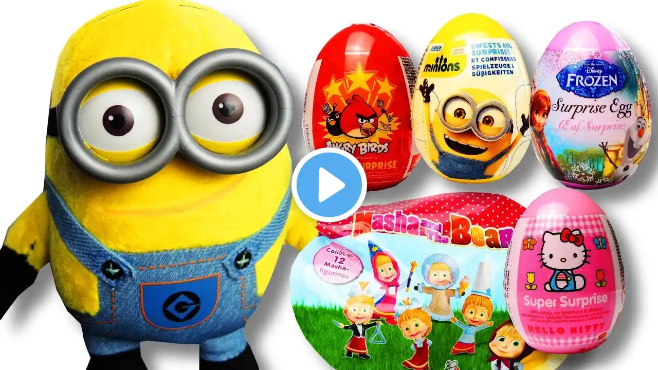 Minions Surprise Eggs Disney Frozen Angry Birds Masha Hello Kitty Toys