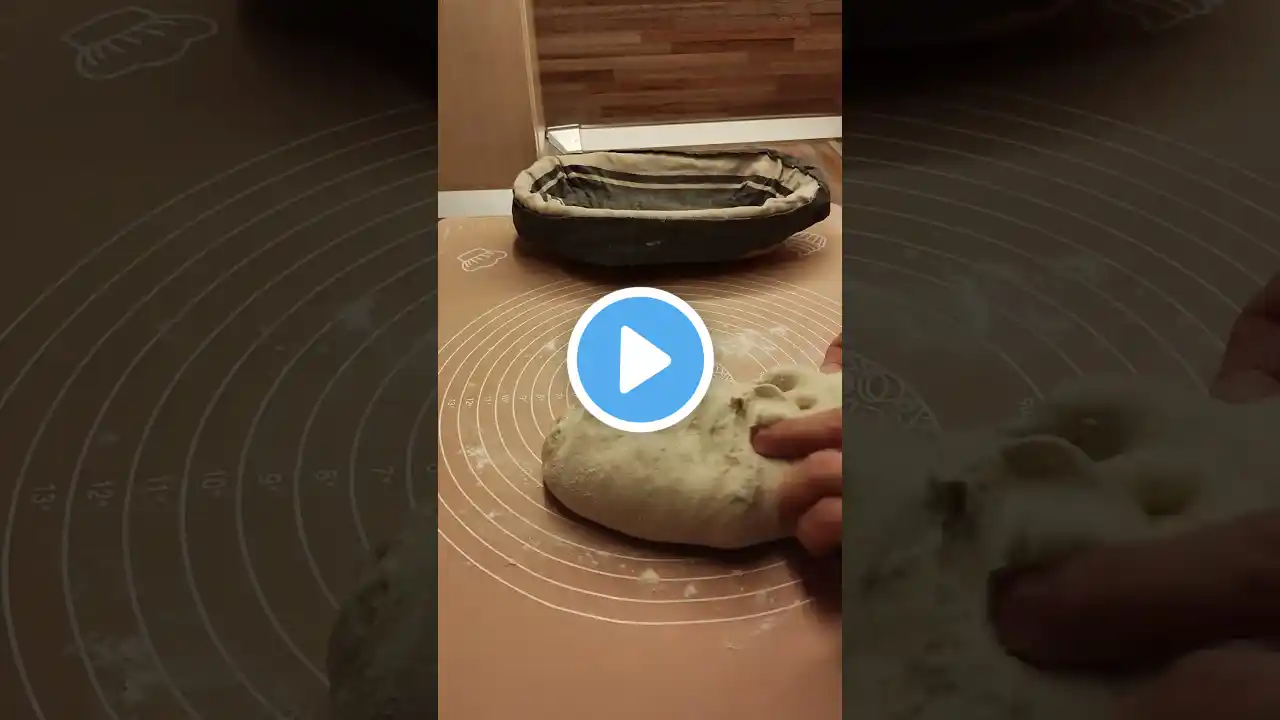 Shaping sourdough bread. #bread #sourdough