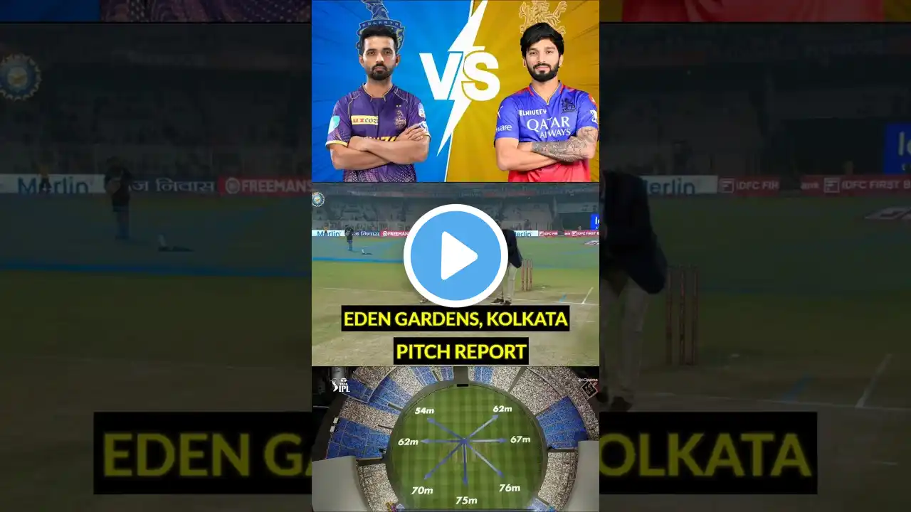 KKR vs RCB Pitch Report 2025 || Eden Gardens Pitch Report || Kolkata Pitch Report #shorts #kkrvsrcb