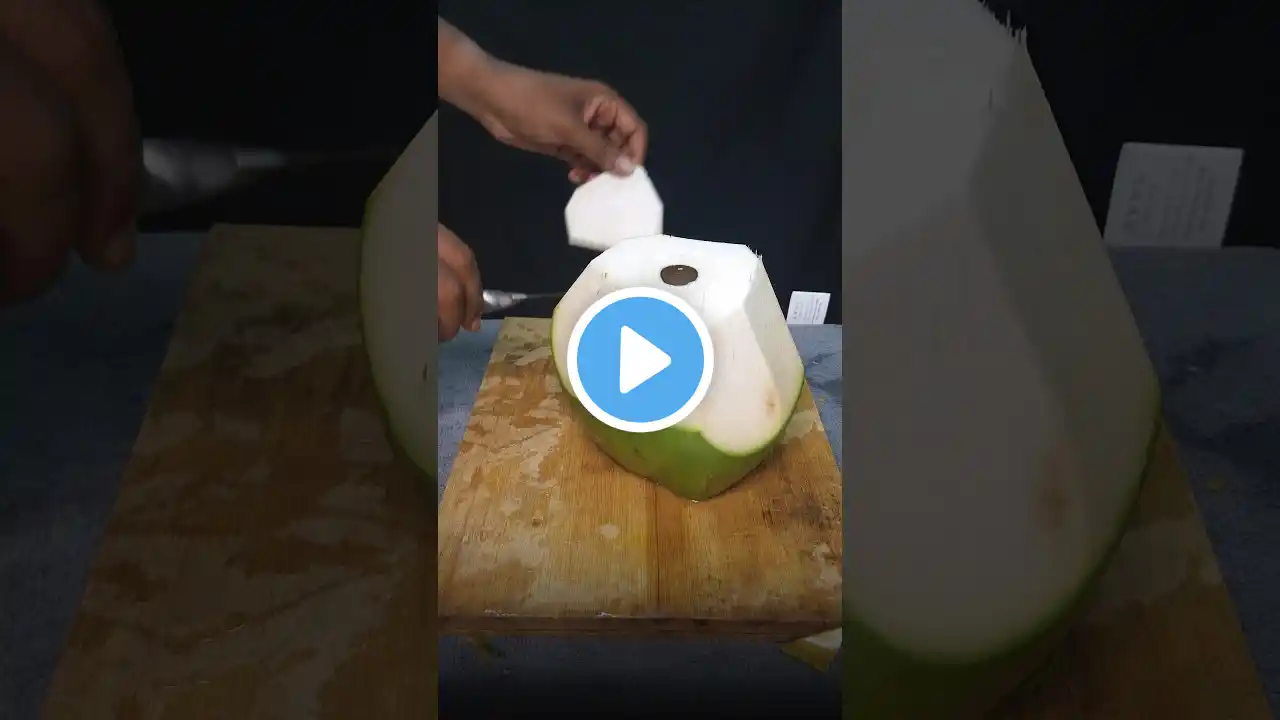 Coconut cutting 🌴🥥 #shorts #shortvideo #satisfying #cocomelon #asmrsounds #trending #fruit #cut