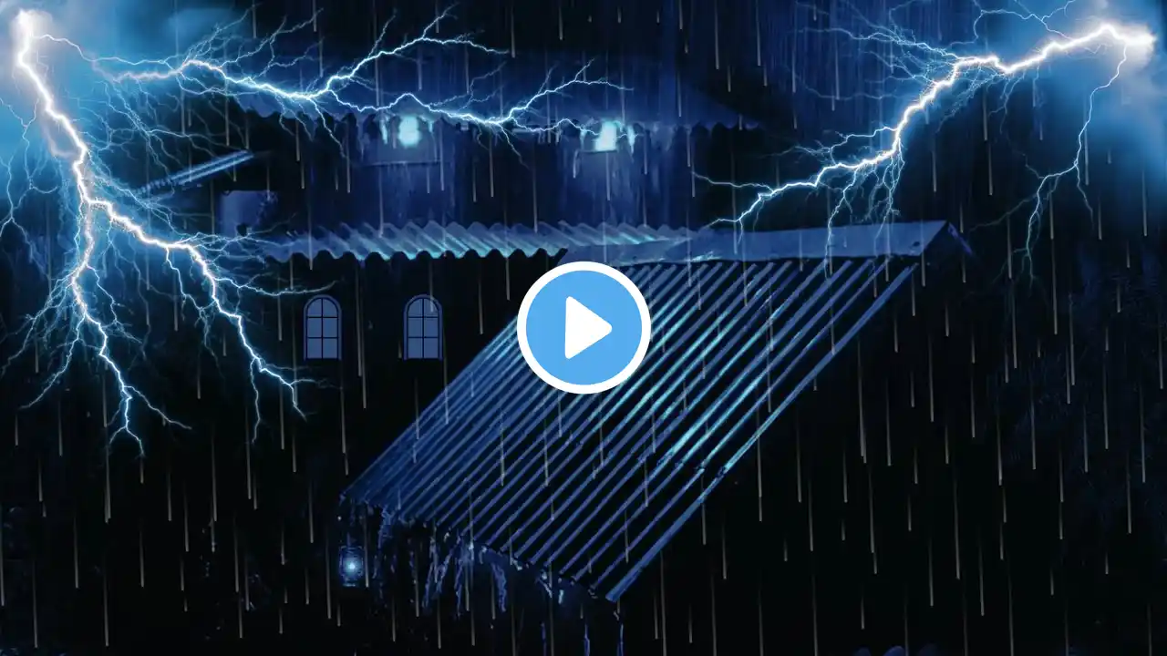 Beat Stress Instantly with Heavy Rain Sounds For Sleep on Tin Roof | Perfect Night Therapy Aid