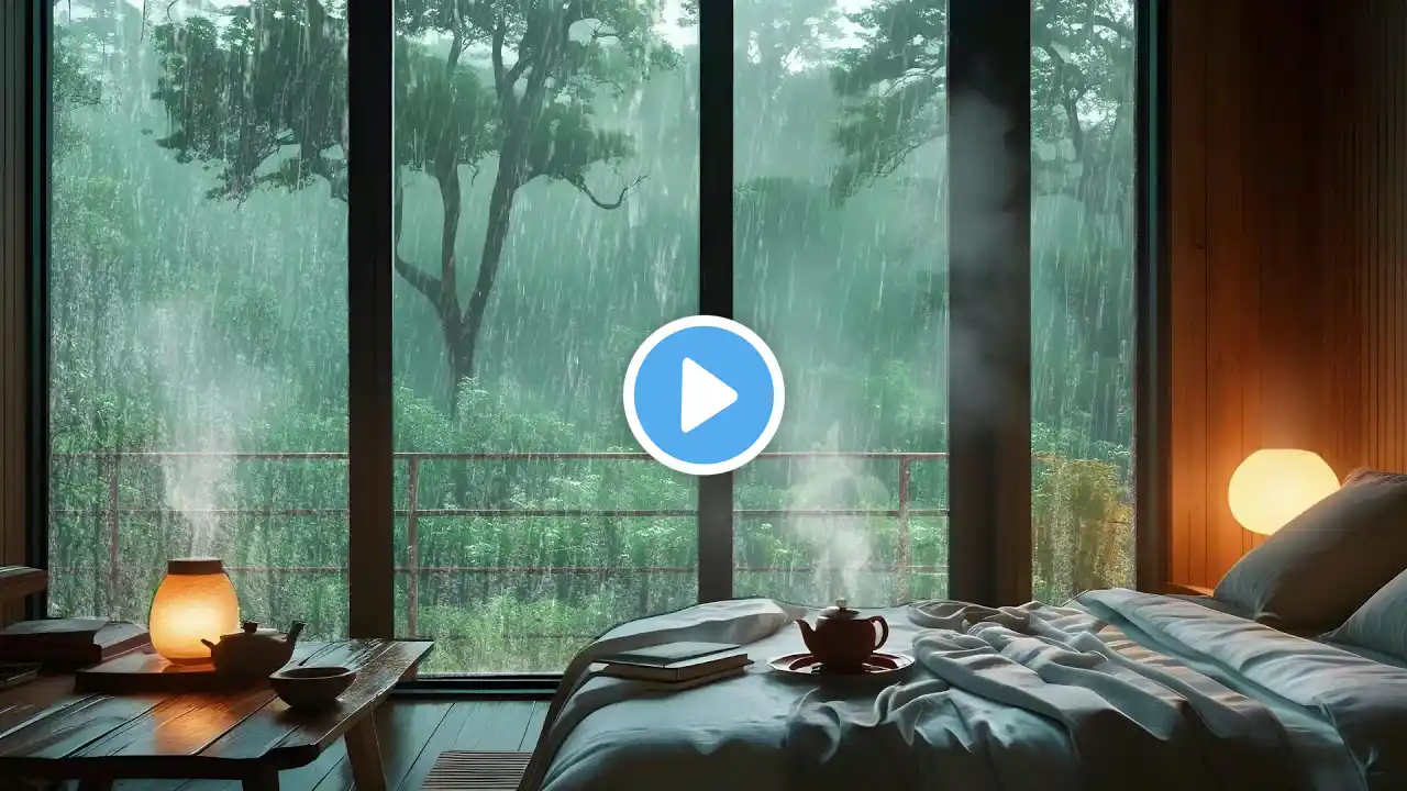 Heavy Rain and Thunder Sounds for Sleeping, Studying, and Inner Peace | 10 Hours ASMR Ambience