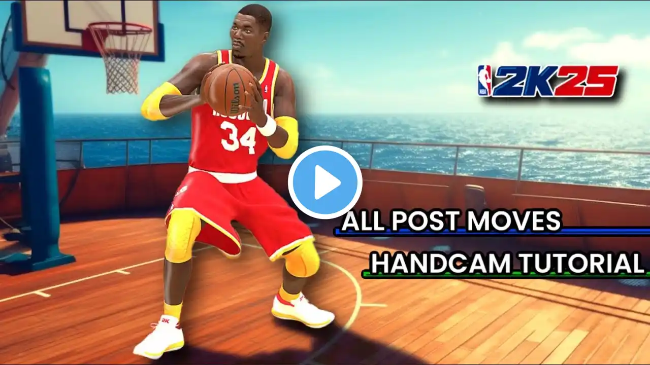 NBA 2K25 POST MOVES TUTORIAL *HANDCAM* Fade, Hopstep, Dropstep, Hook & More !