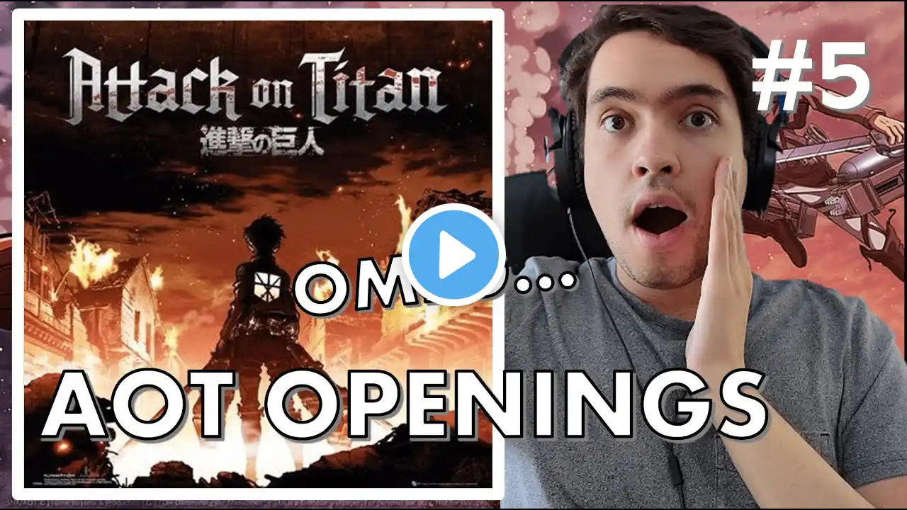 Non Anime fan Reacts to ATTACK ON TITAN Openings for the first time (1-8)