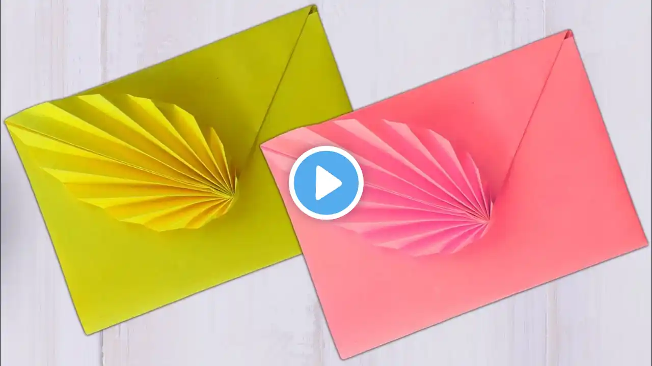 Easy Paper Envelope With Leaf || Easy Origami Envelope Making Tutorial