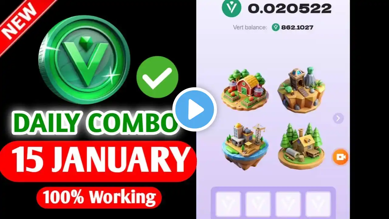 Vertus Combo 15 January | Vertus Daily Combo | Dropee today Combo | 15 January Vertus Combo Cards