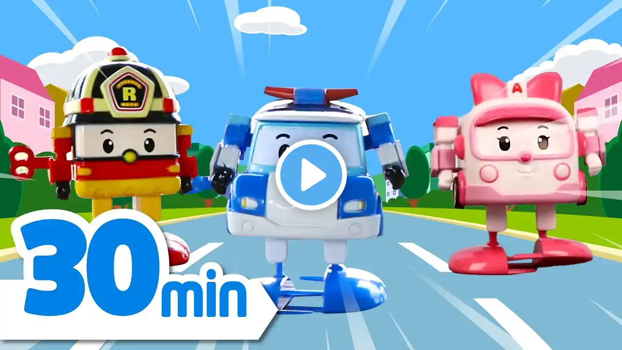 POLI BEST Car Song Compilation│30 Min│POLI Jobs Songs for Kids│Robocar POLI - Nursery Rhymes