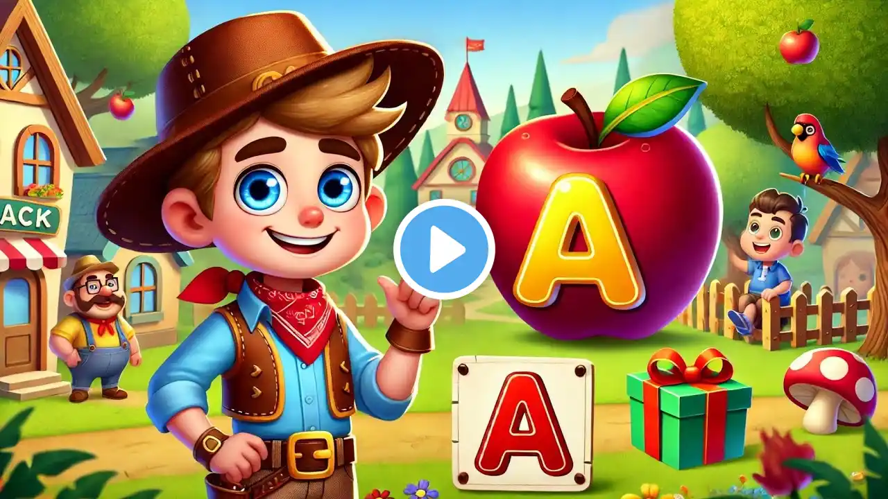 ABC Learning with Jack | A is for Apple | ABC Song | Nursery Rhymes & Kids Songs