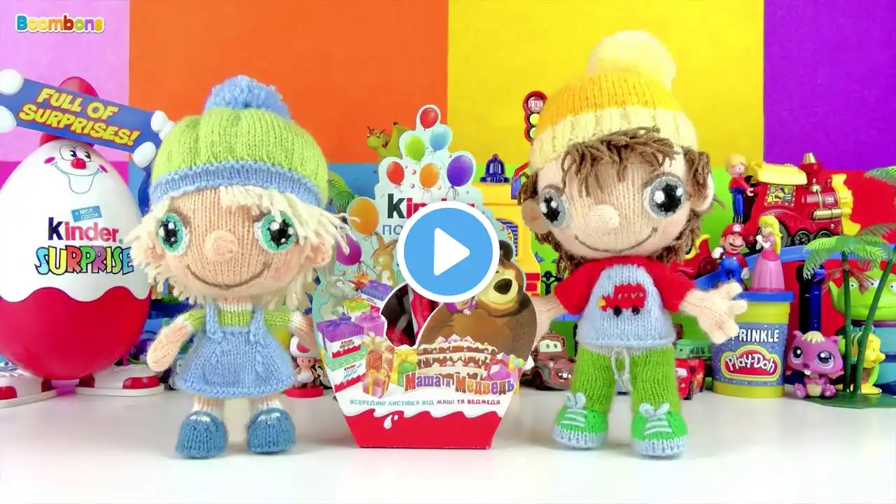 kinder eggs opening surprise eggs toys unboxing masha and the bear