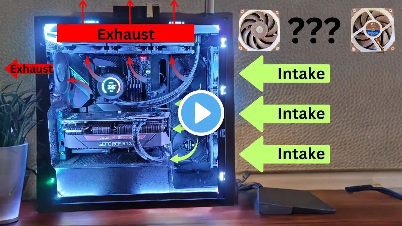 Computer Fans - How to determine intake vs Exhaust (Corsair 5000d mid tower airflow example)