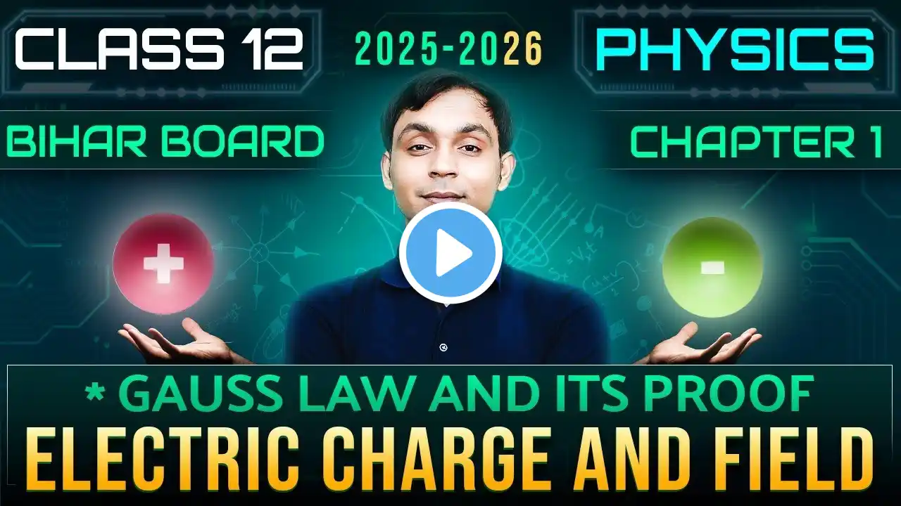 Class 12 Physics Chapter 1 Electric Charge and Field | 12th Phyiscs Bihar Board 2026 | Lec - 6