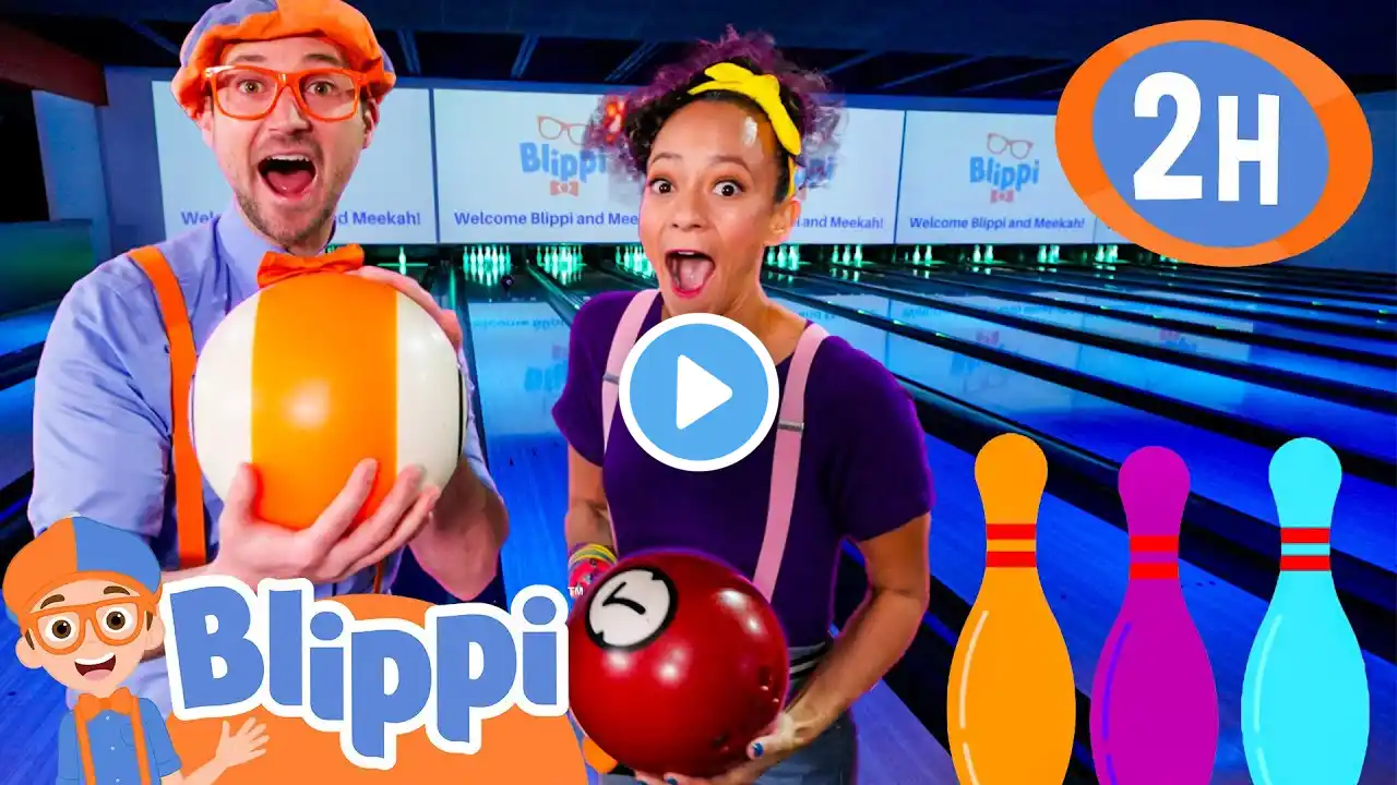 Blippi and Meekah's Bowling Ball Blast | Blippi Educational Videos for Kids