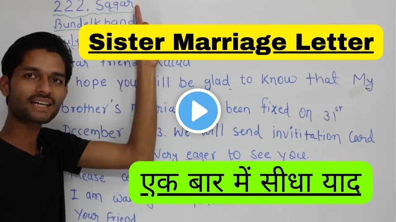 write a letter to your friend inviting him in sister's marriage | sister marriage invitation letter​