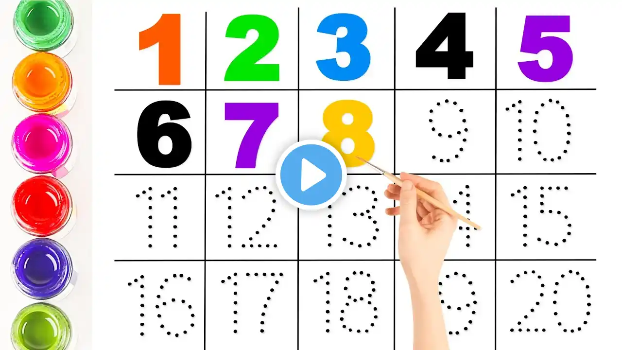 123 Number | 123 Number Names | 1 To 20 Numbers | 123 learning for kids | Counting Numbers, 123 Song