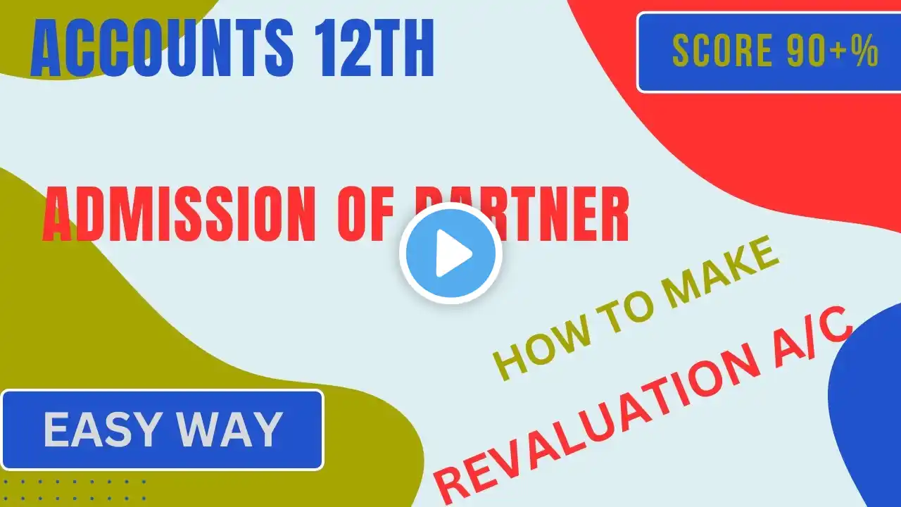 Preparation Of Revaluation A/C | Admission Of A Partner | Journal Entries For Admission Of Partner