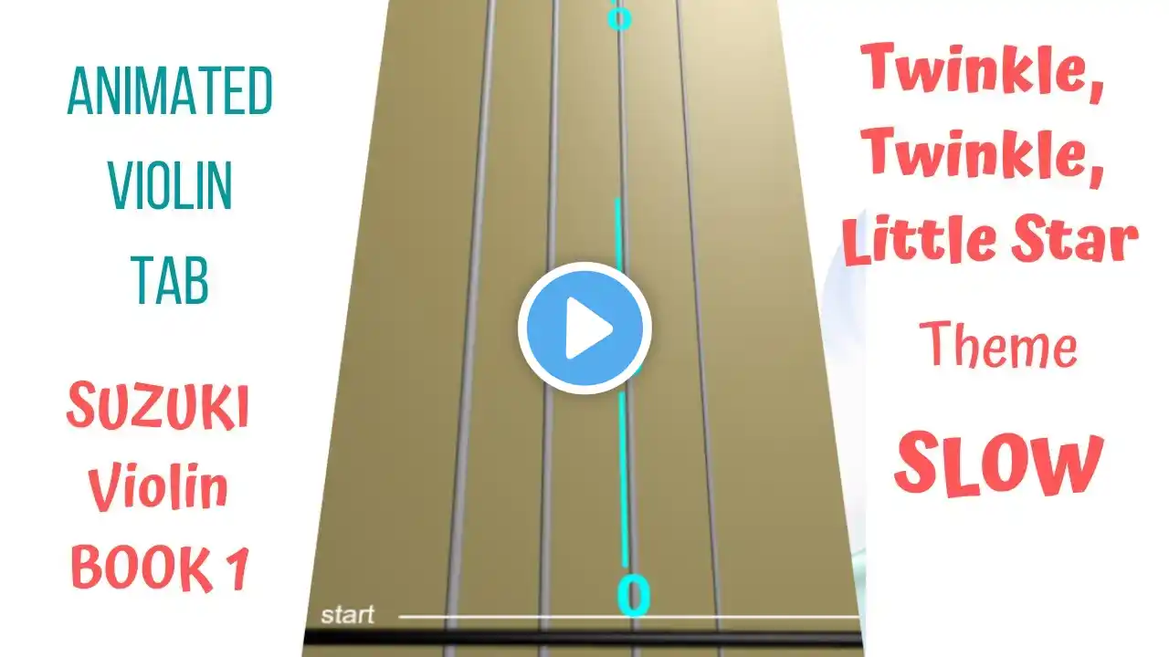 ✨TWINKLE 🥁𝓐𝑭𝓡𝓞𝓑𝑬𝓐𝑻 👇𝓒𝓞𝓥𝑬𝓡 🔊🔥 Suzuki Violin Book 1.✨Twinkle.THEME.🎵 SLOW🎀playALONG to🎻🔢TAB. 𝓛𝓐𝟐𝟖🔺