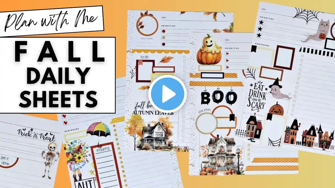 PLAN WITH ME | FALL DAILY SHEETS | PLANYTHING & HAPPY PLANNER