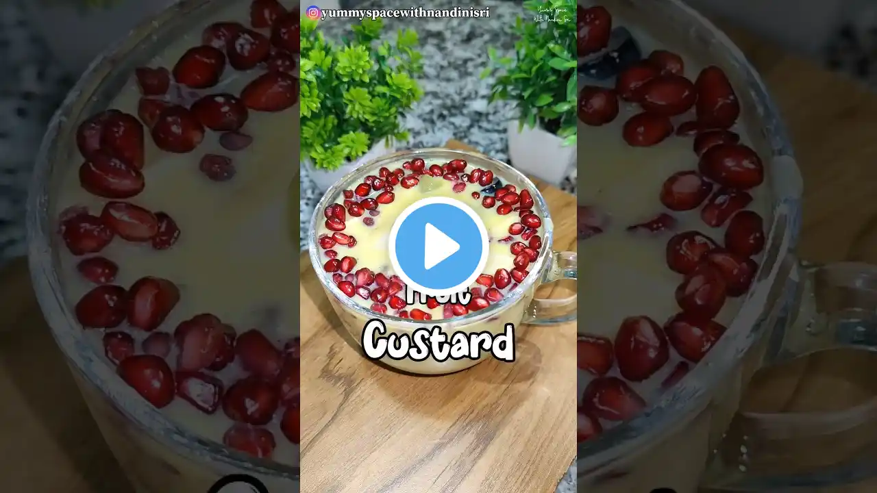 😋*EASIEST* FRUIT🍇CUSTARD RECIPE🤌🏻 #shorts #food #custard #youtubeshorts #trending #viralvideo #viral