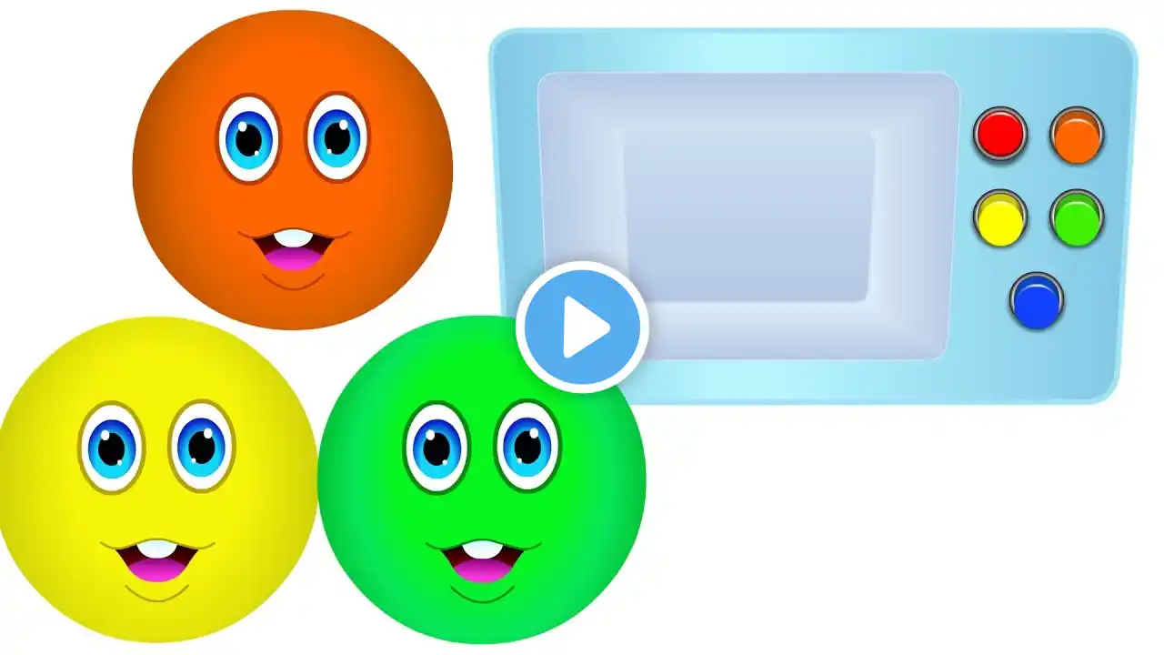 Learn Colours With Microwave - Learning Videos For Kids - Cartoon Animation - Jamjammies