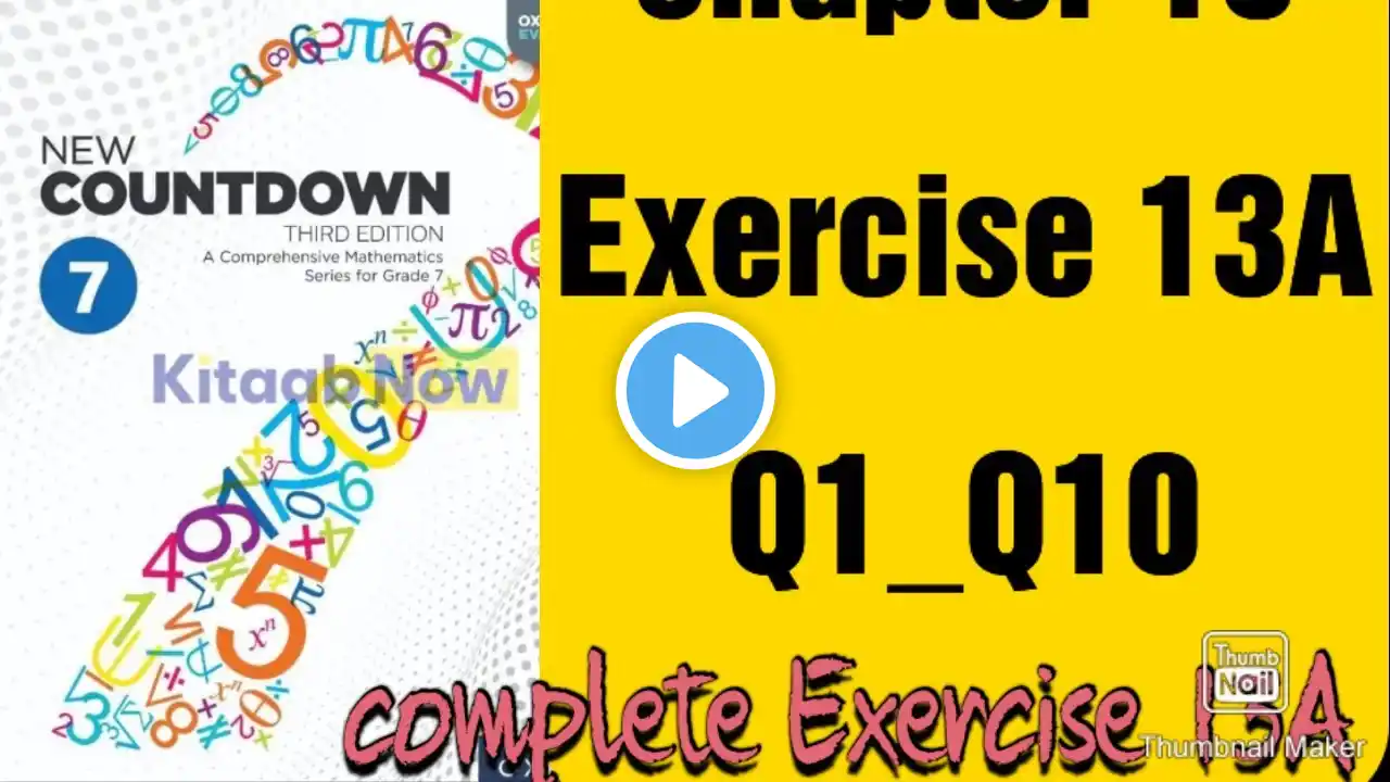 oxford new countdown book 7 third edition || chapter 13 || Exercise 13A || Q1_Q10 solved