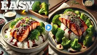 Easy Glazed Salmon Recipe With Rice Bowl ! Healthy & Delicious