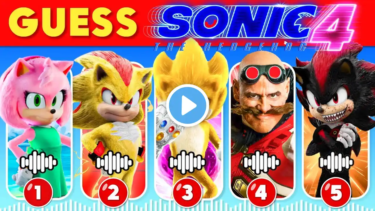 Guess The Sonic Demons The Hedgehog 3 Character by Their Voices 🎬🦔💙 Sonic 3 Trailer Movie Songs Quiz