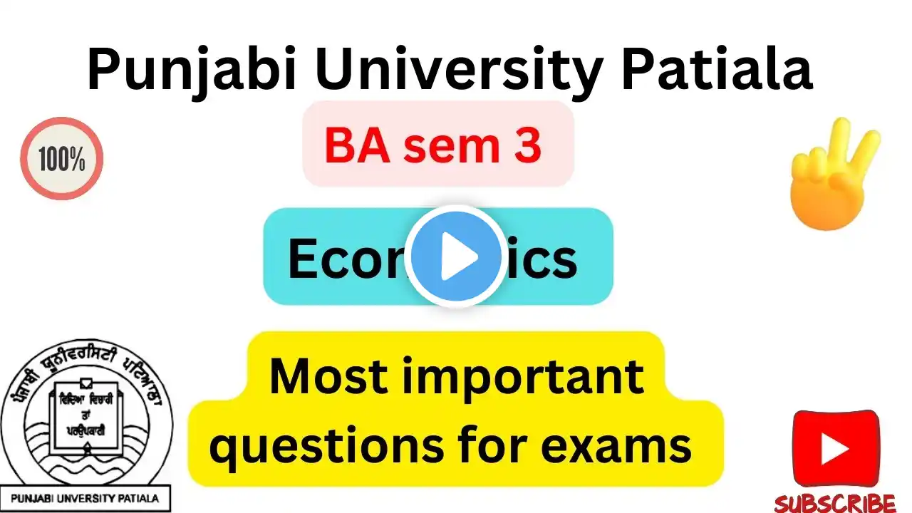 #BA sem 3#Economics Most Important questions for exams#Economicsimportantquestionsmeetstudyhub