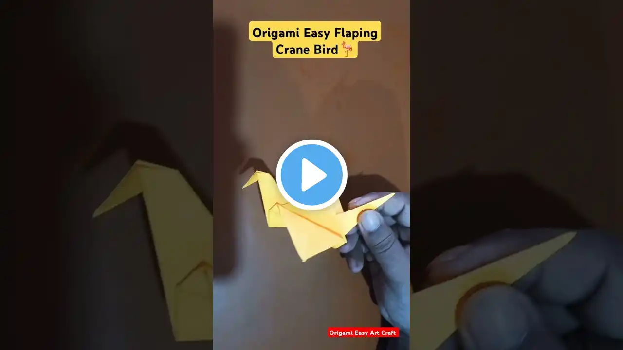 Origami Easy Flaping Paper Crane🦩#shorts