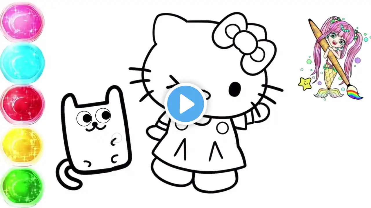 Hello Kitty Drawing & Coloring for kid | How to draw step by Hello Kitty step by step #art #cute