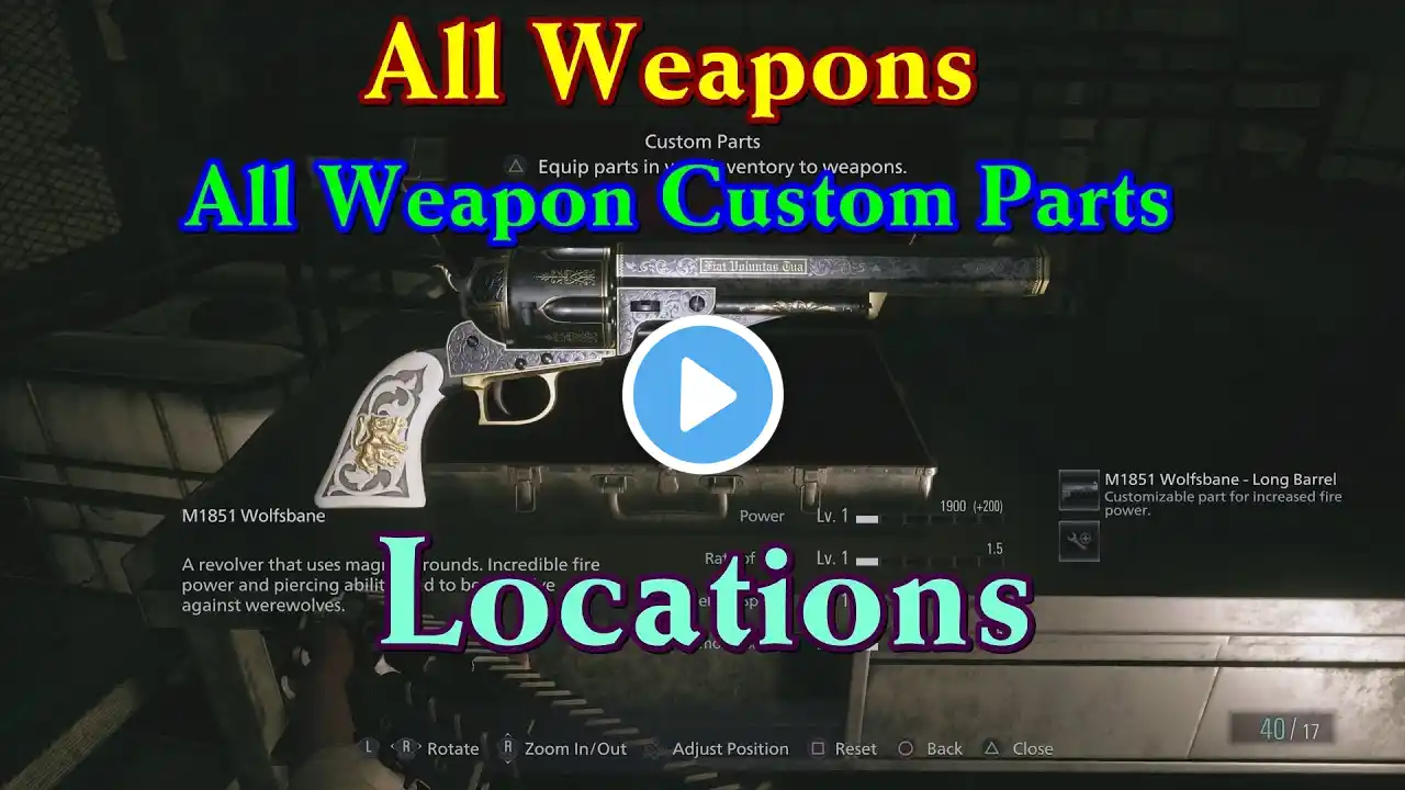 Where To Find All Weapons And  All Gun Customizable Parts Locations Resident evil 8 Village