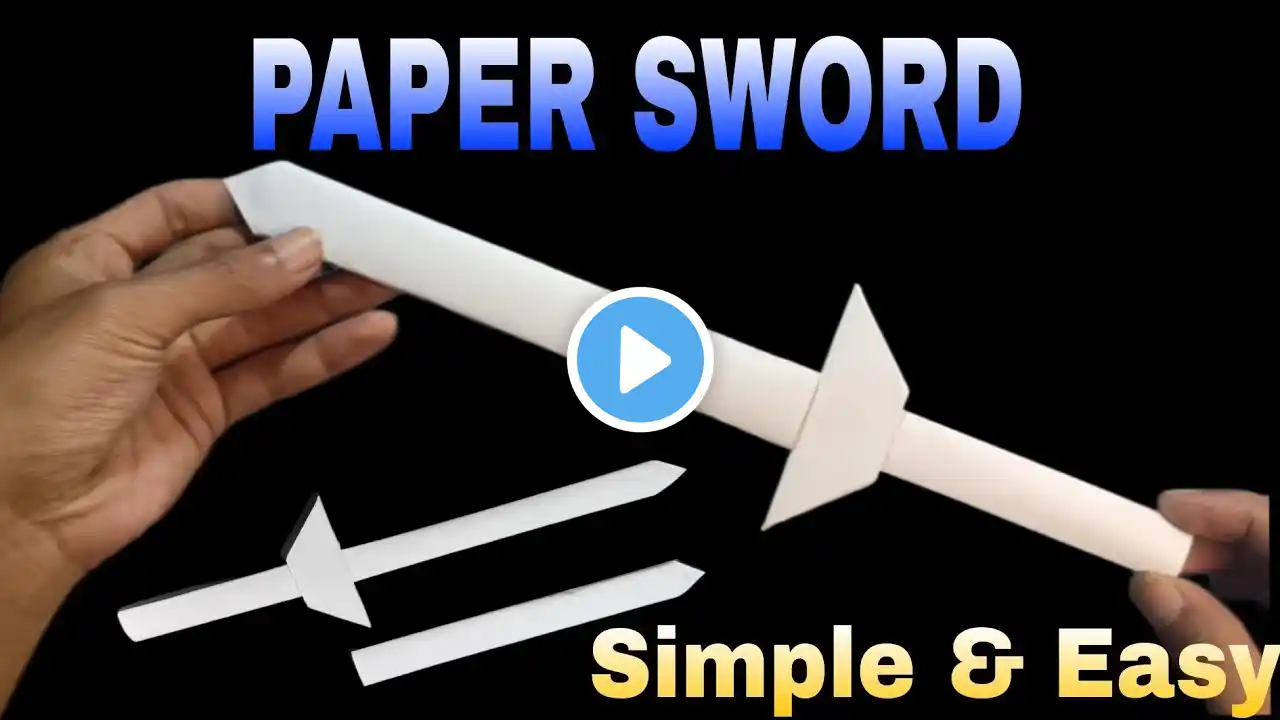 HOW TO MAKE A PAPER SWORD | Kağıt kılıç origami nasıl yapılır | EASY ORIGAMI TUTORIAL, NINJA SWORD