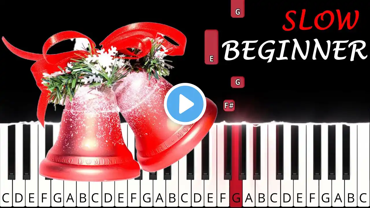 Carol of the Bells | SLOW BEGINNER PIANO TUTORIAL + SHEET MUSIC by Andantino [4K]