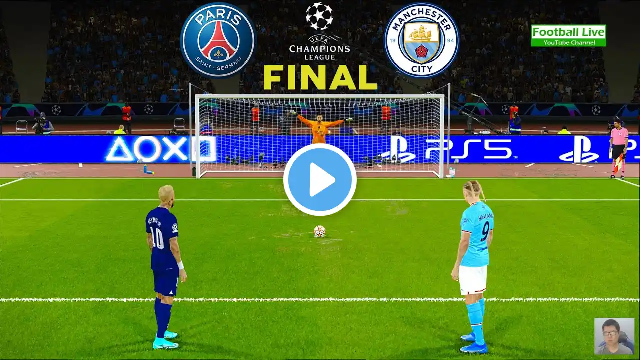 PSG vs Manchester City - Penalty Shootout | Final UEFA Champions League UCL | eFootball PES Gameplay