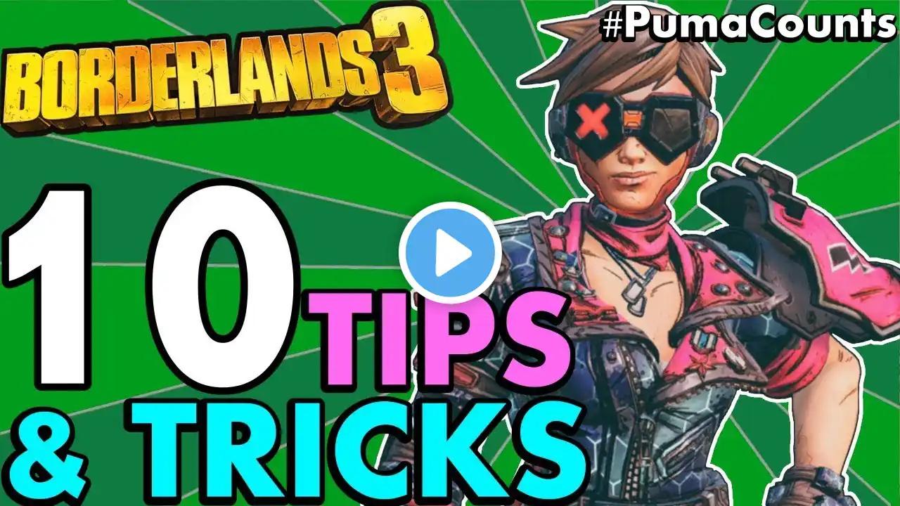 10 BEST STARTER and BEGINNER TIPS, TRICKS for Borderlands 3 (Best Starting Character) #PumaCounts