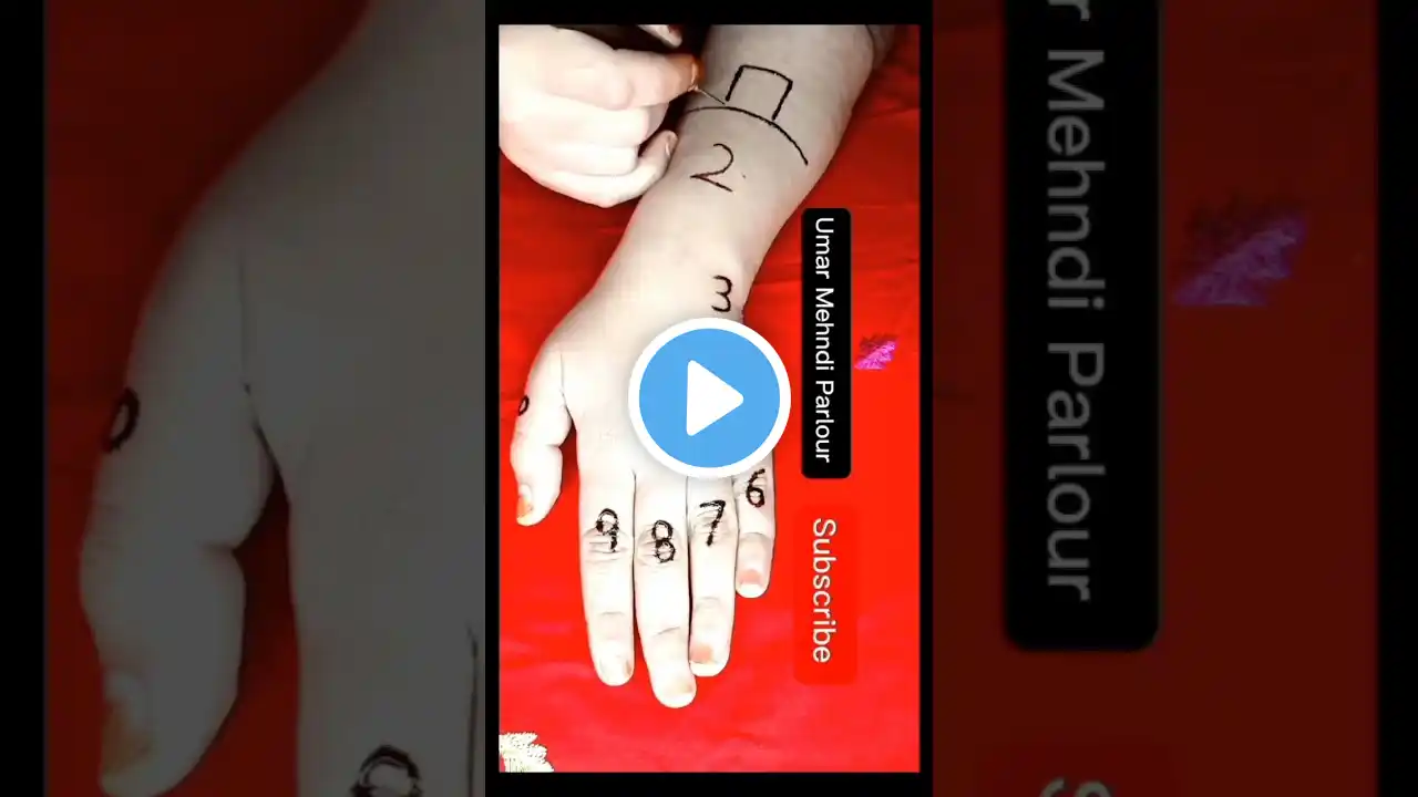 Easy Trick! with 1 Number mehndi design 2024 #viral #mehndi #youtubeshorts #trending #shorts #simple