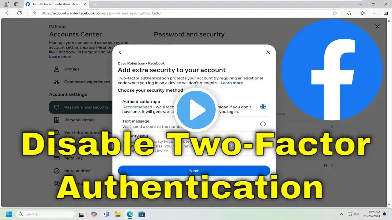 How To Disable Two-Factor Authentication On Facebook [Guide]