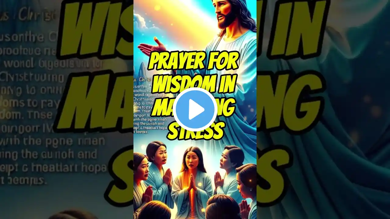 Prayer for Wisdom in Managing Stress