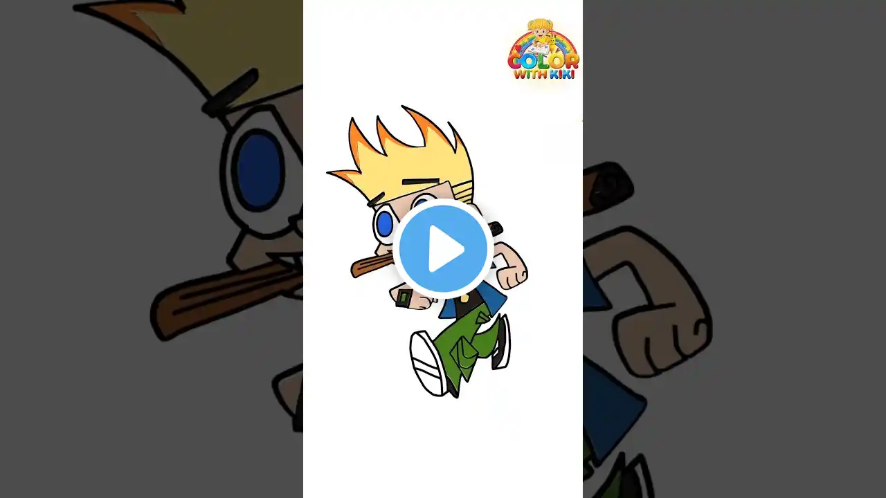 Learn to Draw Young Johnny Test - Drawing and Coloring Tutorial for Kids