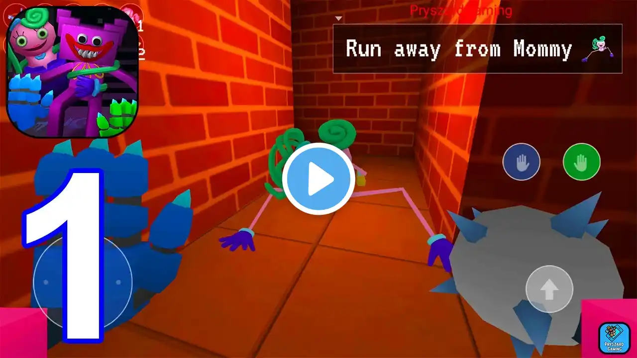 Blue Monster Escape - Gameplay Walkthrough Part 1 Chapter 1,2,3 Mommy Long Legs (iOS,Android)