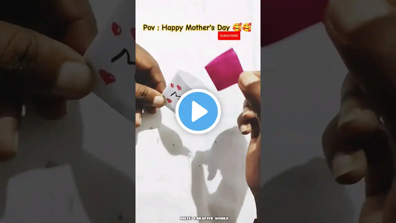 Best Tiny Gift For Your Mother's 🥰| Last Minute White Paper Mother's Day Card | #shorts #viral