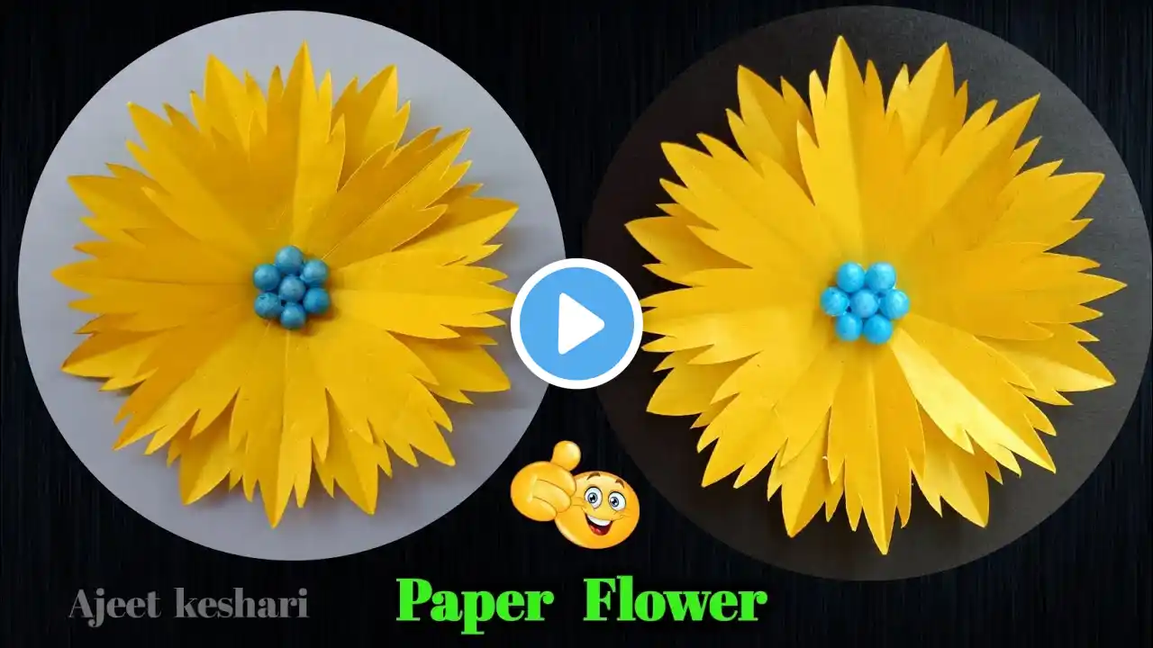 How To Make Paper Art And Craft 🌸 Easy Paper Flower Making Idea 🌼 Diy Flower Craft Ideas