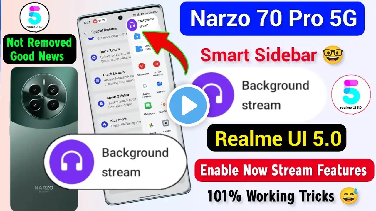 Enable Background Stream Features in Narzo 70 Pro | Narzo 70 Pro 5g Background Stream Problem Solve