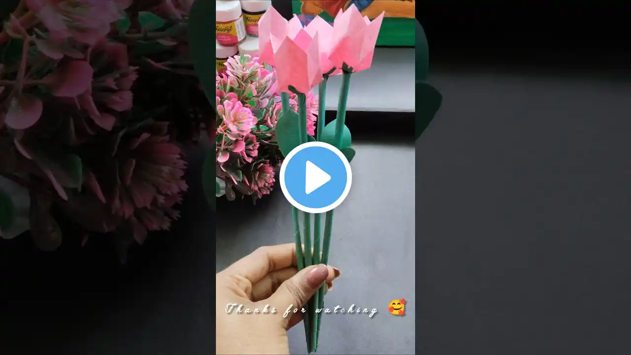 Easy Paper Flower |Paper Flower Making| #shorts #ytshorts