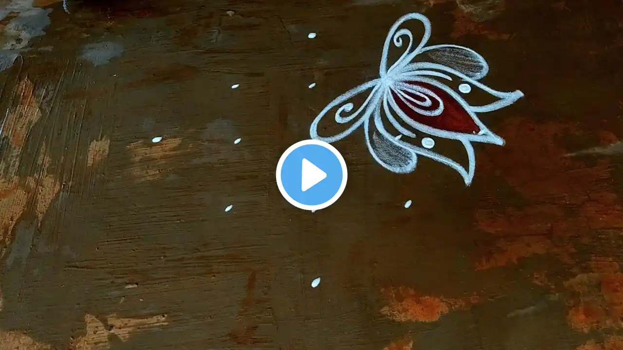 Friday special vilakkukolam🌹5X1 Pandaga Muggulu🌹Friday kolam design🌹Simple Rangoli🌹Creativerangolis