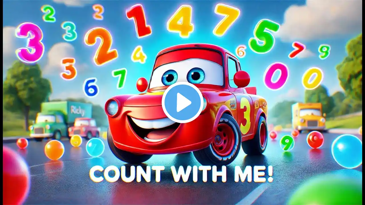 LEARN NUMBERS 1-10! Fun Counting Song for Kids 🚗✨